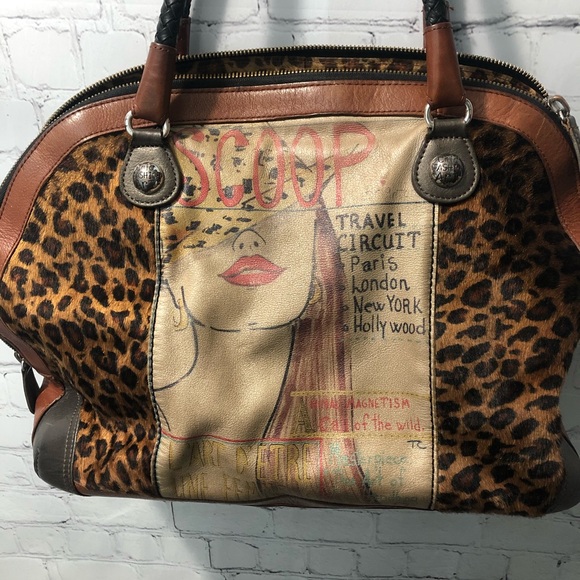 Brighton Handbags - Brighton Fashionista Cover Girl Leopard Bowler